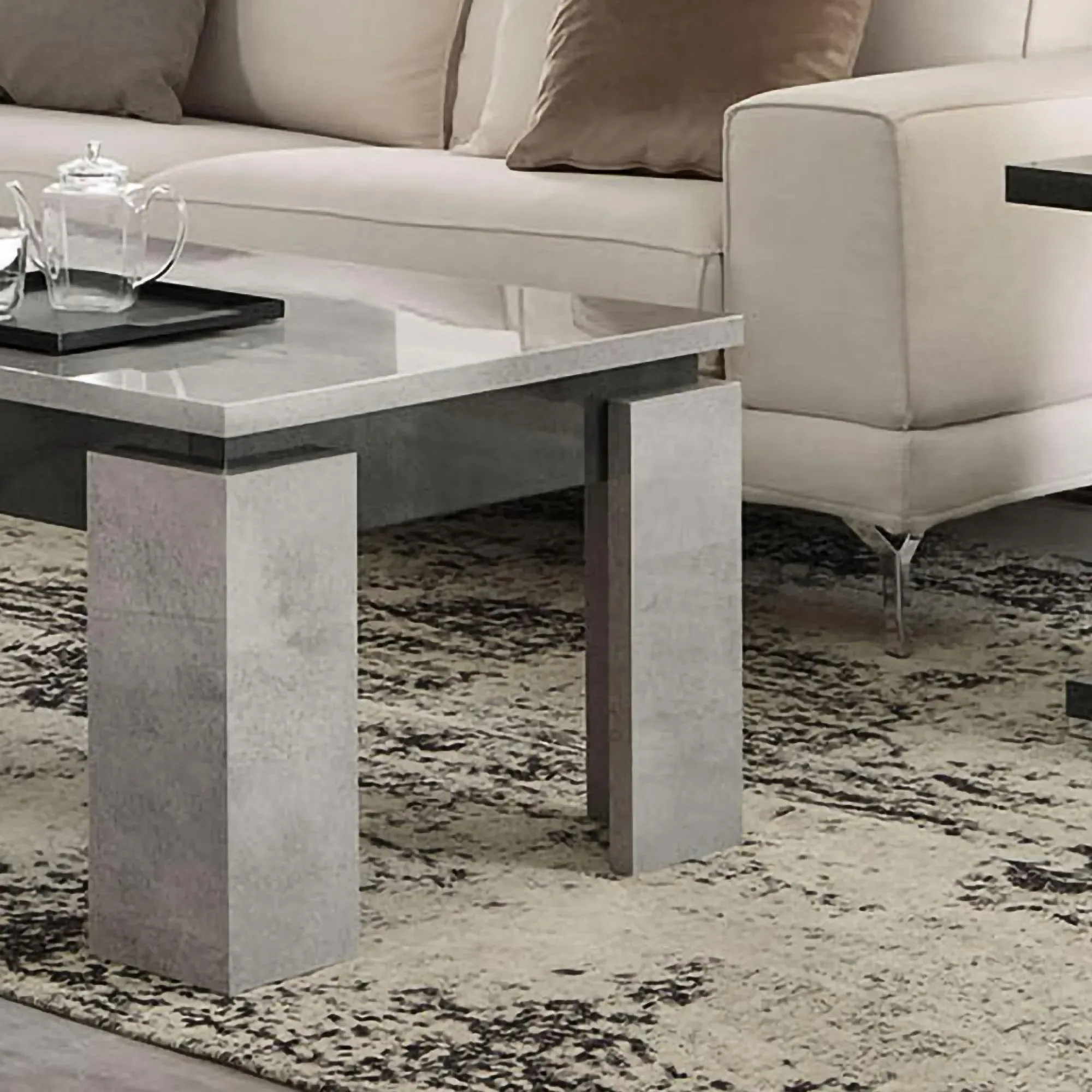 Milo Coffee Table - Grey, Particle Wood