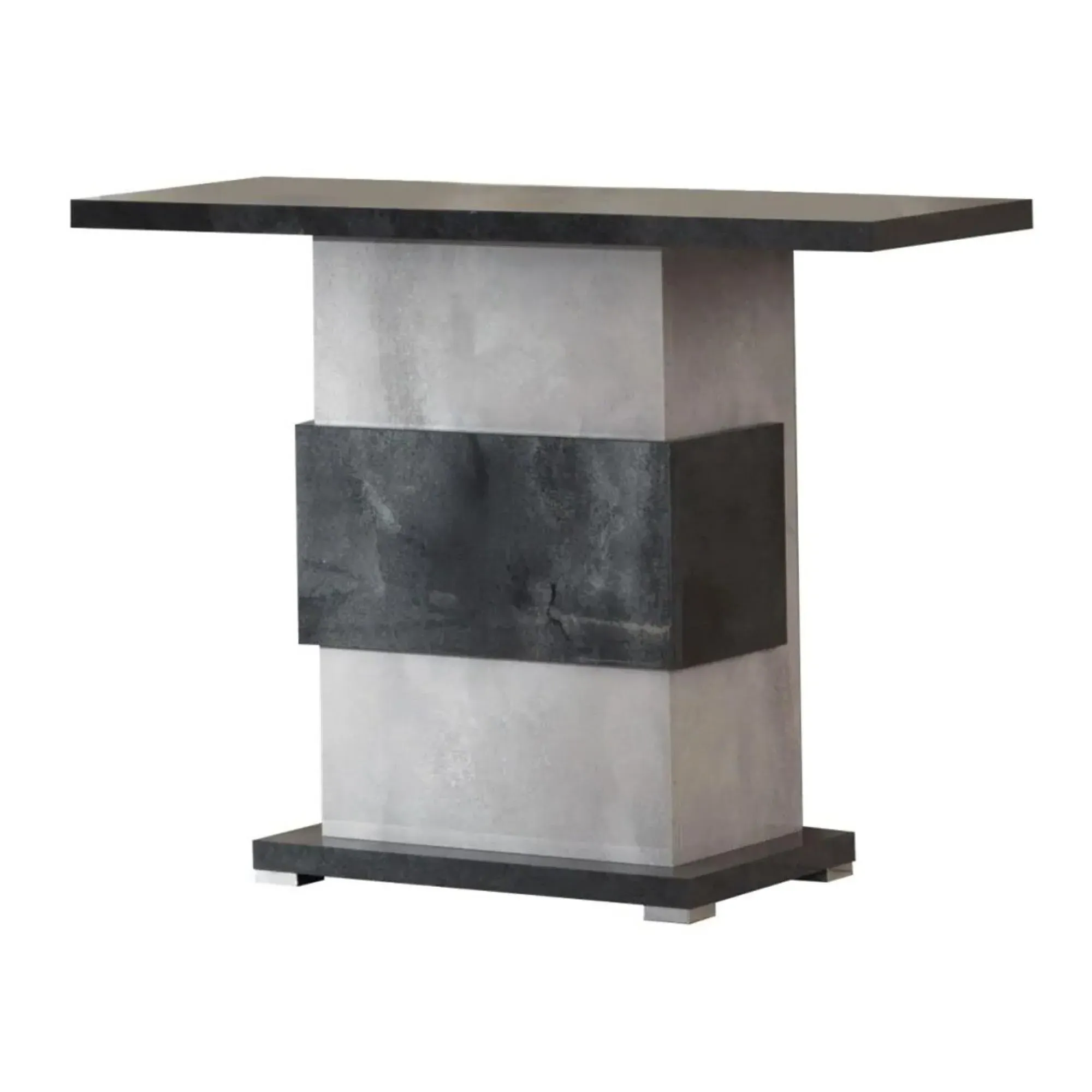 Milo Italian Console Table - Grey, Marble Effect