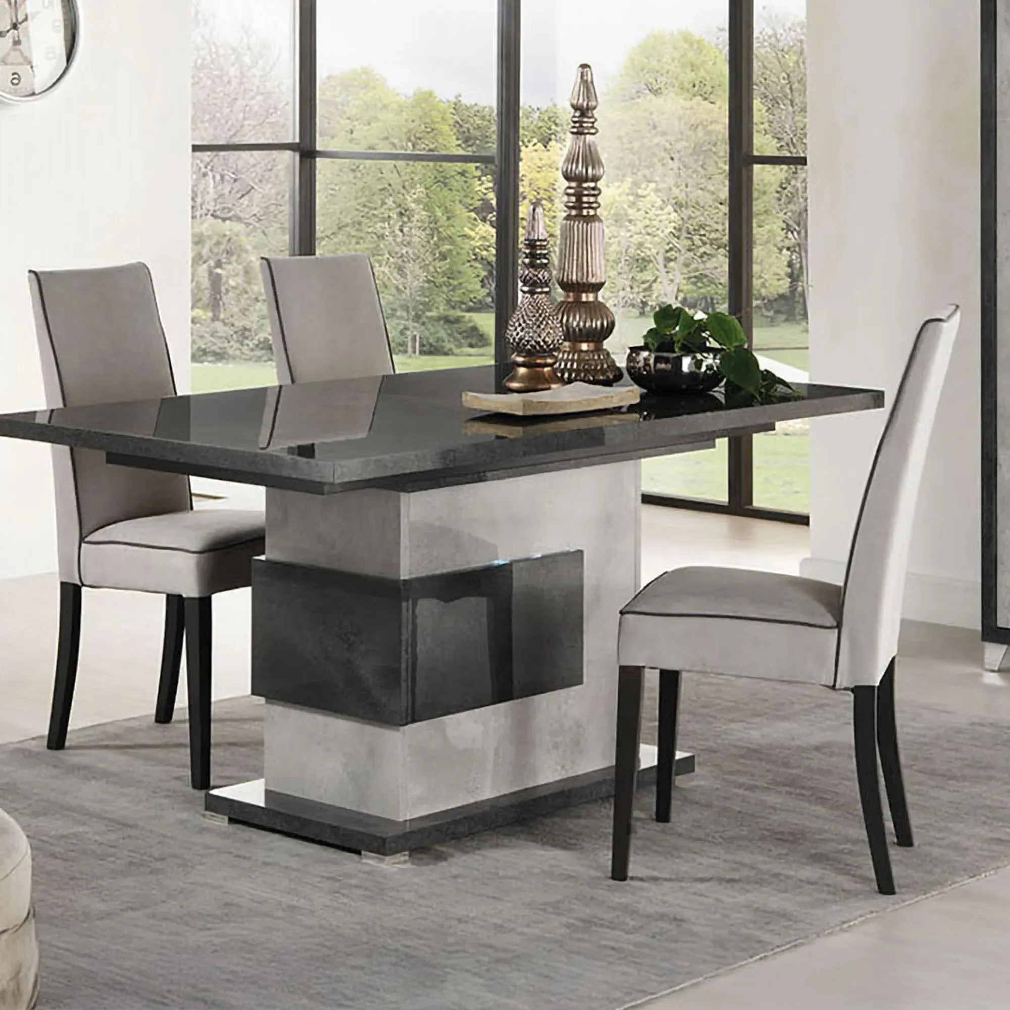 Milo Italian Fabric Dining Chair Set of 2