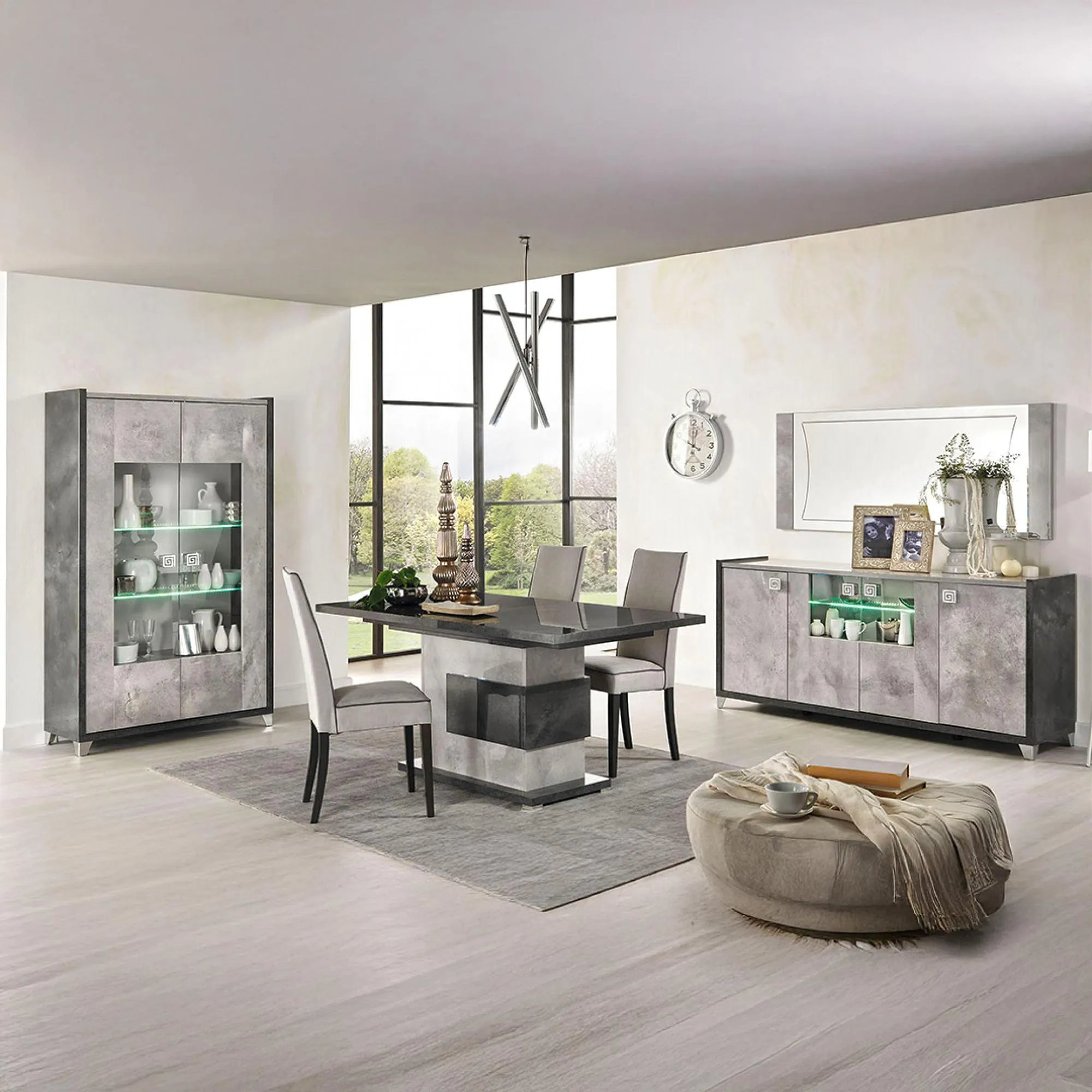 Milo Italian Fabric Dining Chair Set of 2