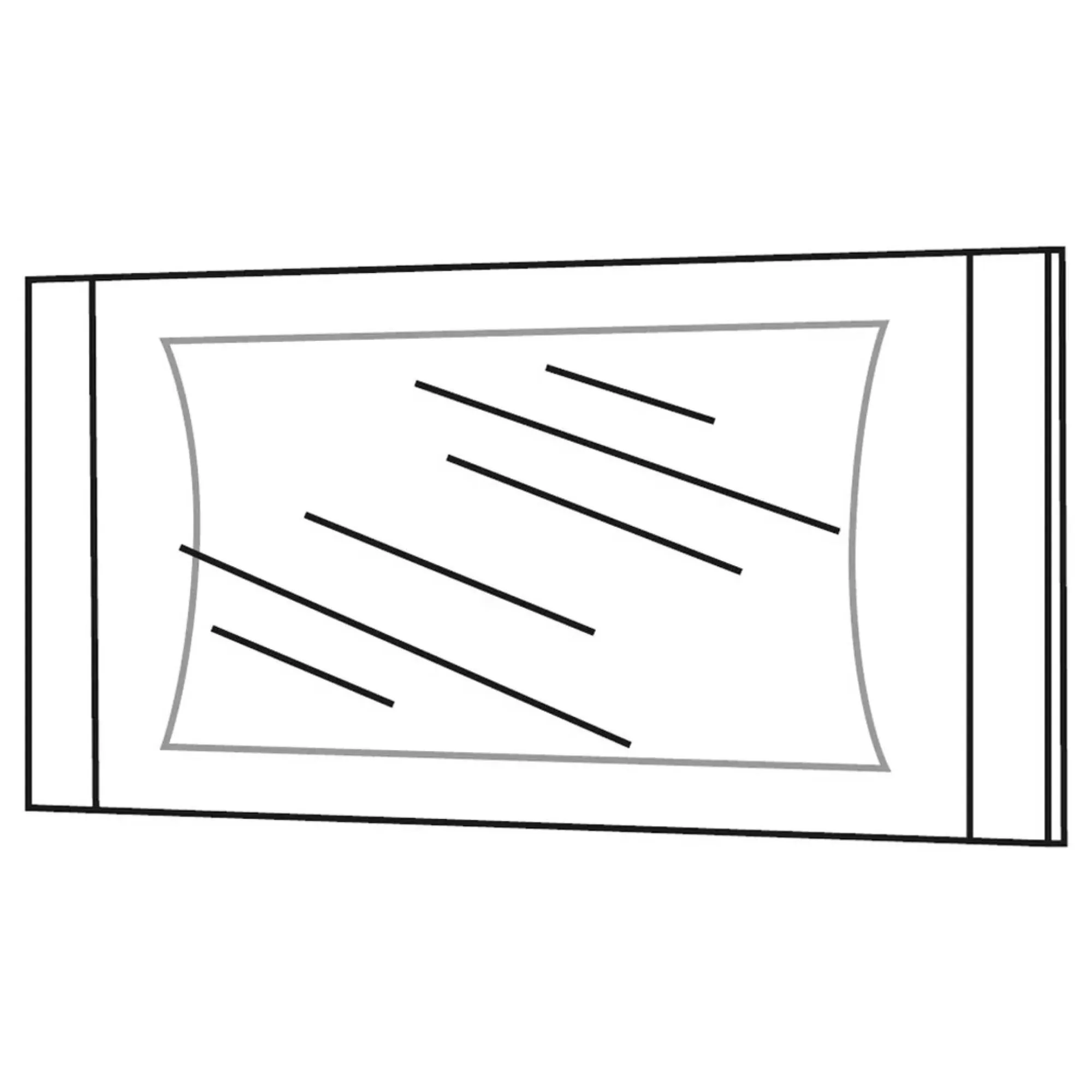 Milo Rectangular Wall Mirror - Light Grey, Marble Effect