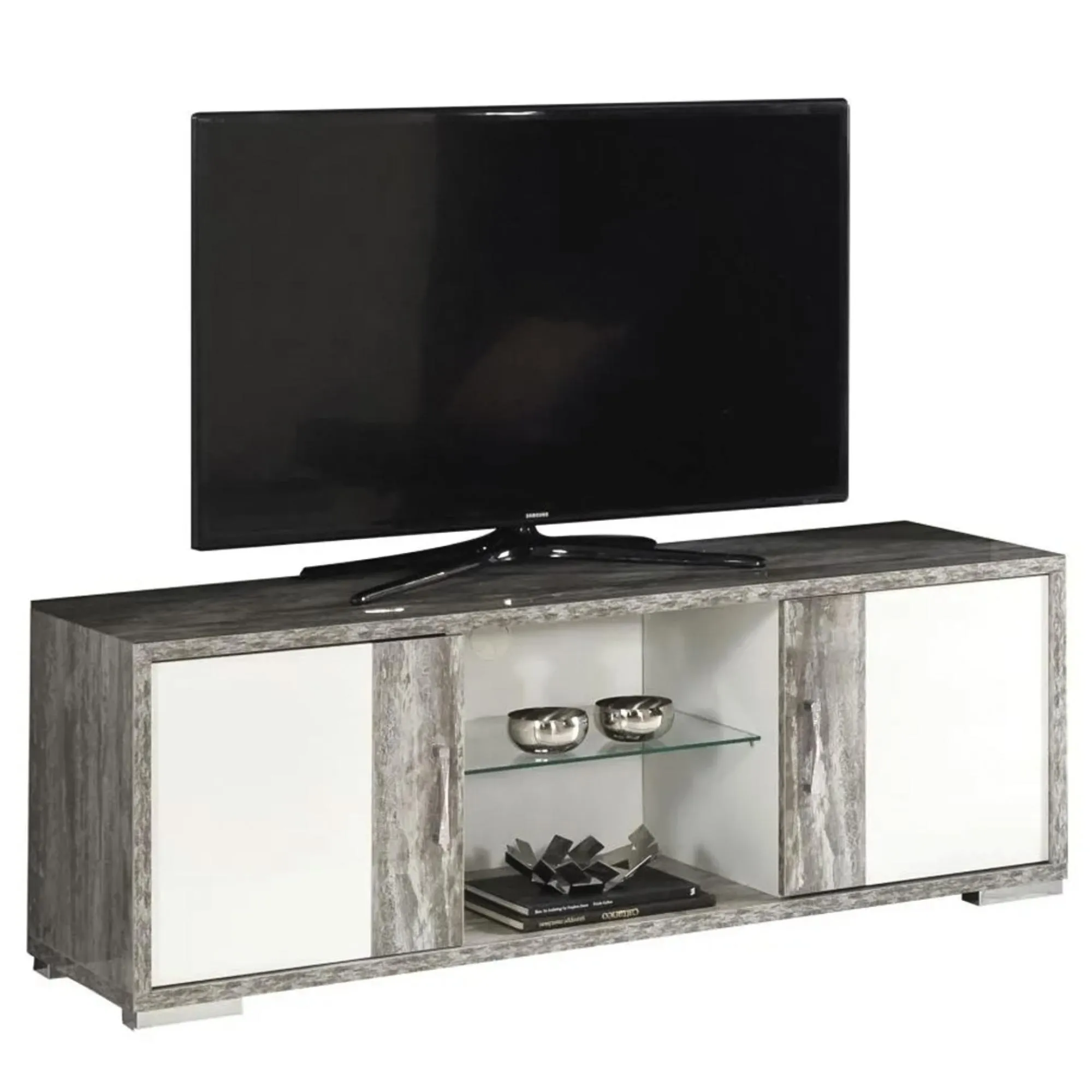 Naro 150cm TV Unit - Dove Grey, Particle Wood