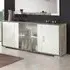 Naro 4 Door Sideboard with LED Light - Dove Grey, Particle Wood