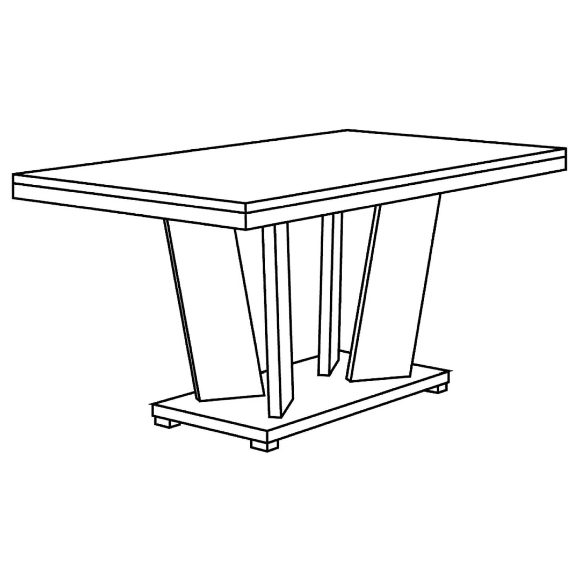 Naro 6-Seater Pedestal Dining Table - Dove Grey, Particle Wood