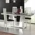 Naro Dining Set with 4 Slatted Back Chairs - Dove Grey, White