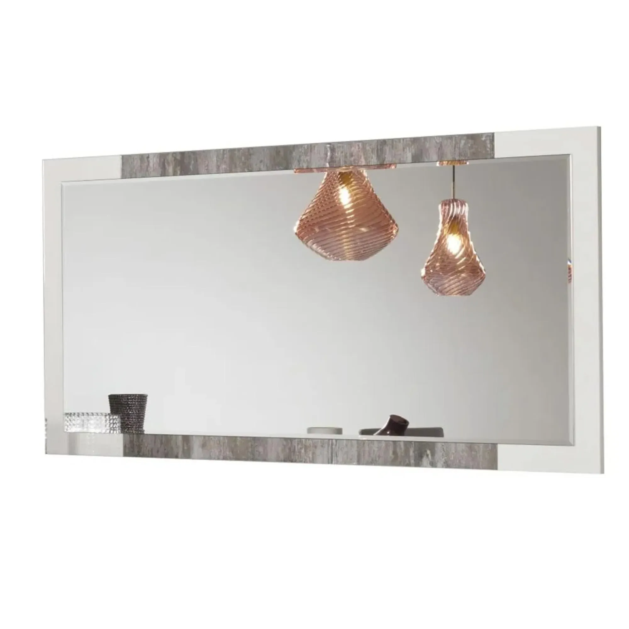 Naro Rectangular Wall Mirror - Dove Grey