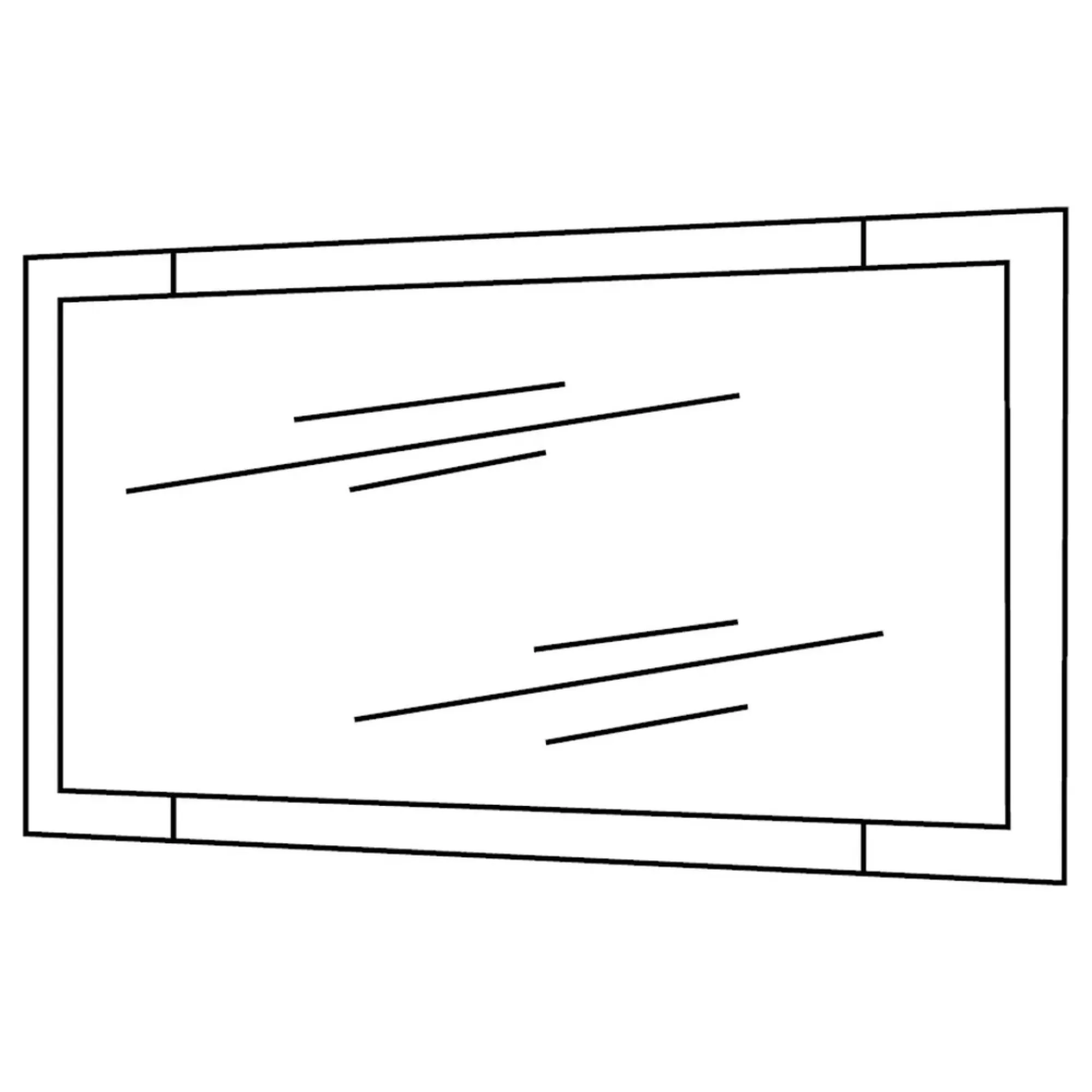 Naro Rectangular Wall Mirror - Dove Grey