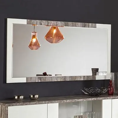 Naro Rectangular Wall Mirror - Dove Grey image