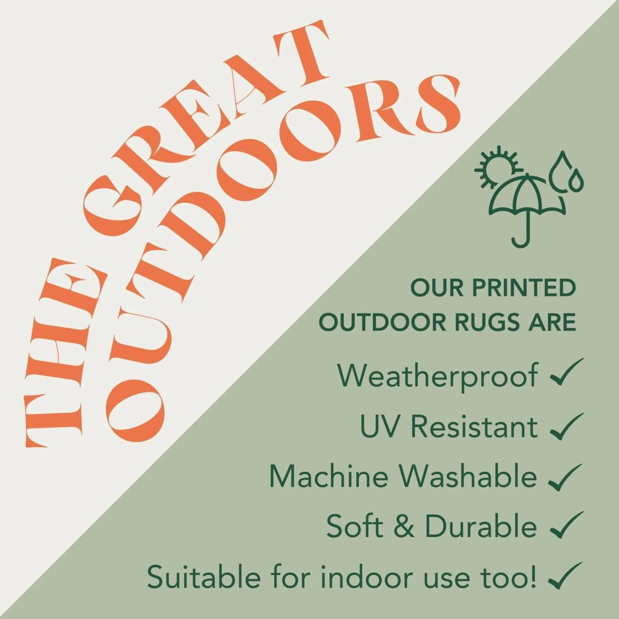 Vinea Outdoor Washable Rug - Green