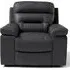 Amalfi Recliner Armchair - Dark Grey, Italian Leather