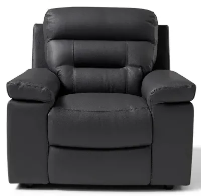 Amalfi Recliner Armchair - Dark Grey, Italian Leather image