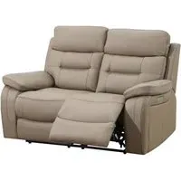 Belgravia 2-Seater Power Recliner Sofa - Taupe, Leather