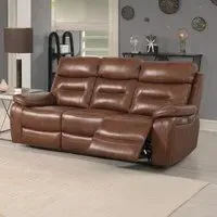 Belgravia 3-Seater Power Recliner Sofa - Brown, Leather