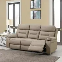 Belgravia 3-Seater Power Recliner Sofa - Taupe, Leather