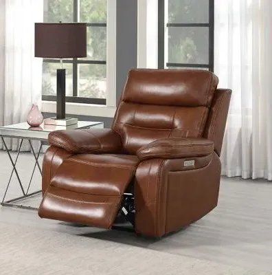 Belgravia Power Recliner Armchair - Brown, Leather image