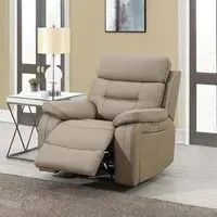 Belgravia Power Recliner Armchair - Taupe, Leather