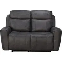 Carlo 2-Seater Power Recliner Sofa - Dark Grey, Leather