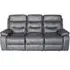 Gabrielle 3-Seater Recliner Sofa - Charcoal, Leather