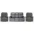 Gabrielle 3+1+1 Seater Recliner Sofa Set - Charcoal, Leather