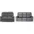 Gabrielle 3+2 Seater Recliner Sofa Set - Charcoal, Leather