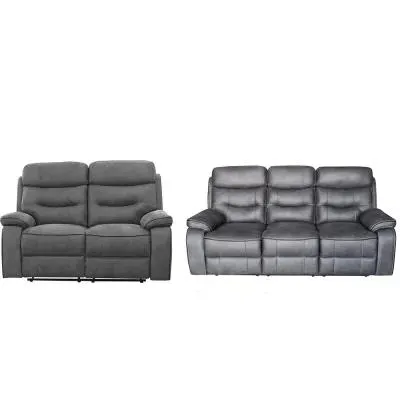Gabrielle 3+2 Seater Recliner Sofa Set - Charcoal, Leather image