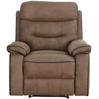Gabrielle Manual Recliner Armchair - Tawny Brown, Leather