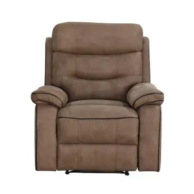 Gabrielle Manual Recliner Armchair - Tawny Brown, Leather