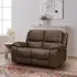 Isobella 2-Seater Manual Recliner Sofa - Chocolate, Fabric