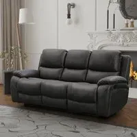 Isobella 3-Seater Recliner Sofa - Charcoal, Fabric