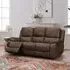 Isobella 3-Seater Recliner Sofa - Chocolate, Fabric
