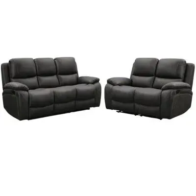 Isobella 3+2 Seater Manual Recliner Sofa Set - Charcoal, Fabric image
