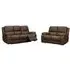 Isobella 3+2 Seater Manual Recliner Sofa Set - Chocolate, Fabric