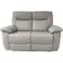 Lucia 2-Seater Recliner Sofa - Pearl Grey, Leather