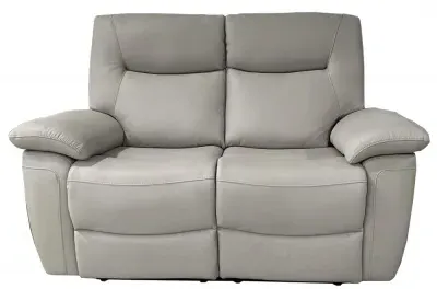 Lucia 2-Seater Recliner Sofa - Pearl Grey, Leather image