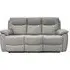 Lucia 3-Seater Recliner Sofa - Pearl Grey, Leather