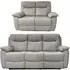 Lucia 3+2 Seater Recliner Sofa Set - Pearl Grey, Leather