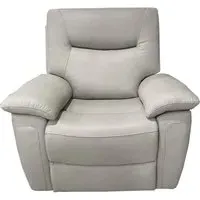 Lucia Recliner Armchair - Pearl Grey, Leather