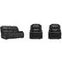 Palermo 3+1+1 Seater Recliner Sofa Set - Black, Leather