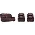 Palermo 3+1+1 Seater Recliner Sofa Set - Burgundy, Leather