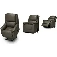 Palermo Power Recliner Armchair with Lift - Grey, Leather
