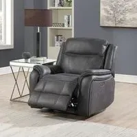 Phoenix Power Recliner Armchair - Charcoal, Leather