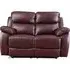 Rivoli 2-Seater Recliner Sofa - Burgundy, Leather