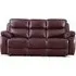 Rivoli 3-Seater Recliner Sofa - Burgundy, Leather
