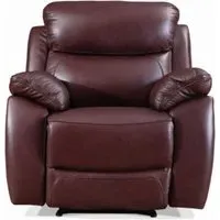 Rivoli Recliner Armchair - Burgundy, Leather
