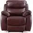 Rivoli Recliner Armchair - Burgundy, Leather