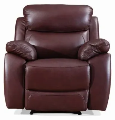 Rivoli Recliner Armchair - Burgundy, Leather image
