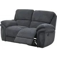 Sasha 2-Seater Recliner Sofa - Dark Grey, Fabric