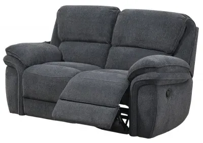 Sasha 2-Seater Recliner Sofa - Dark Grey, Fabric image