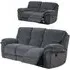 Sasha 3+2 Seater Recliner Sofa Set - Dark Grey, Fabric