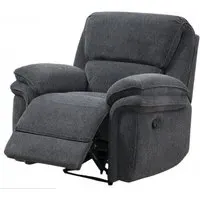 Sasha Recliner Armchair - Dark Grey, Fabric